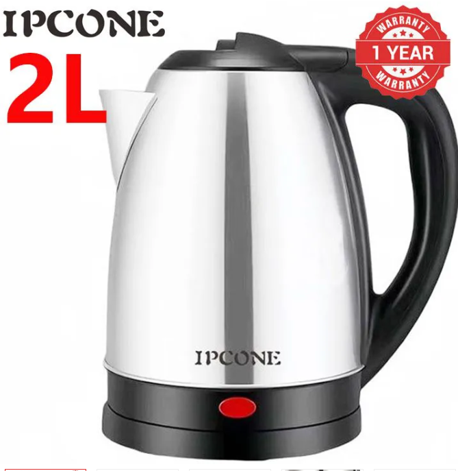 IPCONE Kettle 2L 1500W Energy Efficient Jug Cordless Stainless Steel Electric Water Kettle Boiling one year warrany
