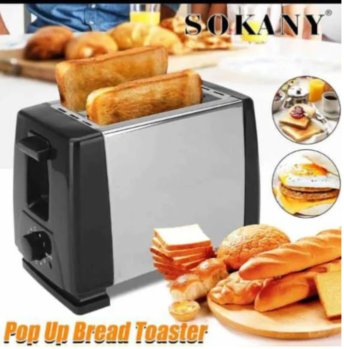 Pop‑Up 2‑Slice Bread Toaster – Fast-Heating Stainless Steel Compact Toaster with Browning Control & Defrost Function
