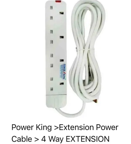 Sundabests Power King Heavy Duty 4-way Power/Socket Extension Cable Charging Outlet extension cable