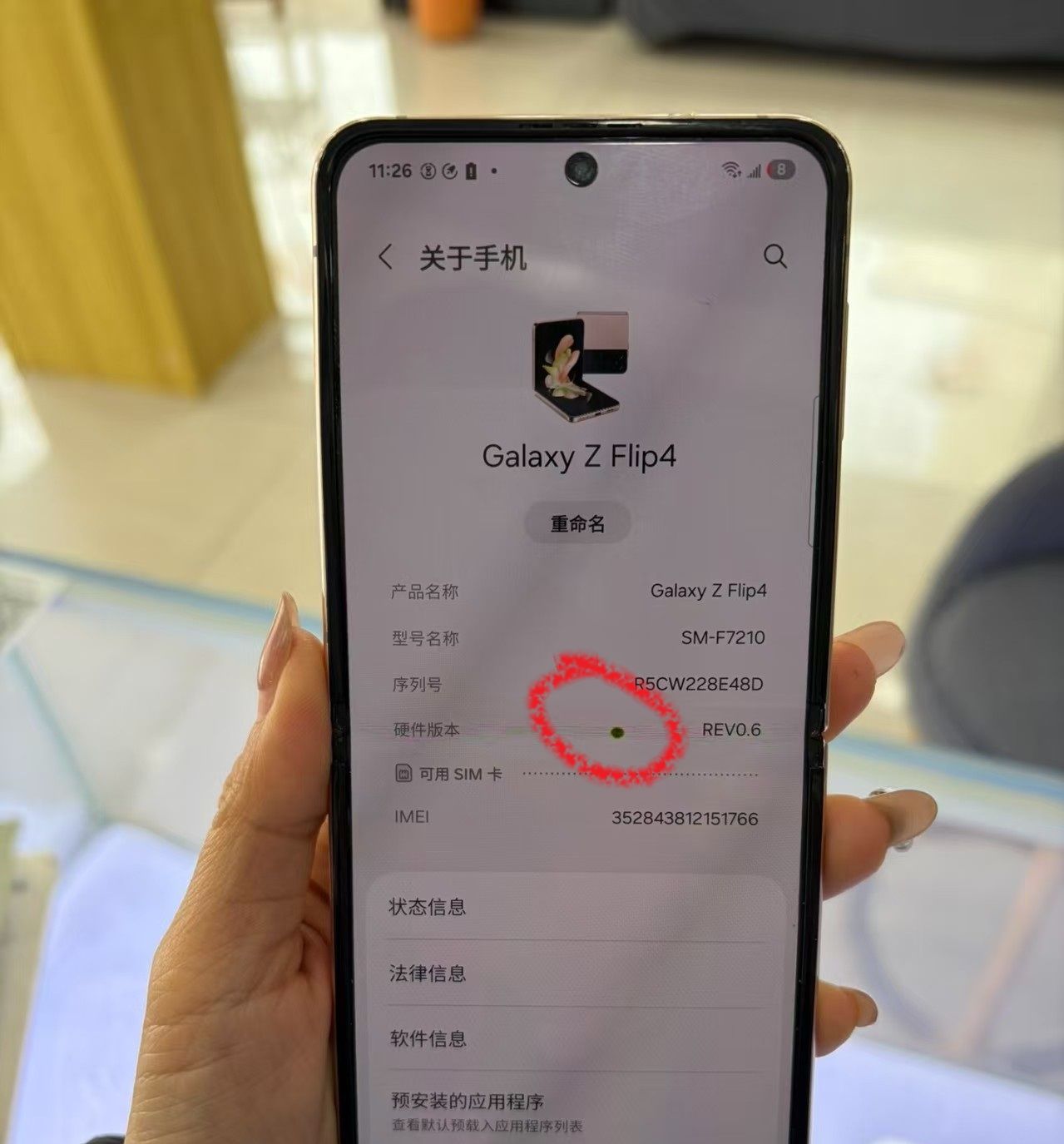Refurbished Phone Samsung Galaxy Z Flip4 6.7 inch 8GB+128GB/256GB/512GB dual sim small dot screen 12mp+10mp 3700mah Samsung Galaxy Z Flip 4 smartphone