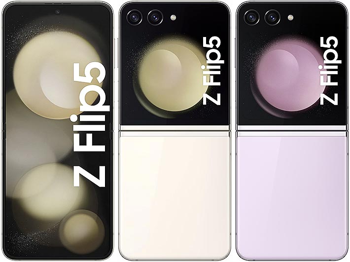 Refurbished Phone Samsung Galaxy Z Flip5 6.7 inch 8GB+256GB/512GB dual sim dot screen 12mp+10mp 3700mah Samsung Galaxy Z Flip 5 smartphone