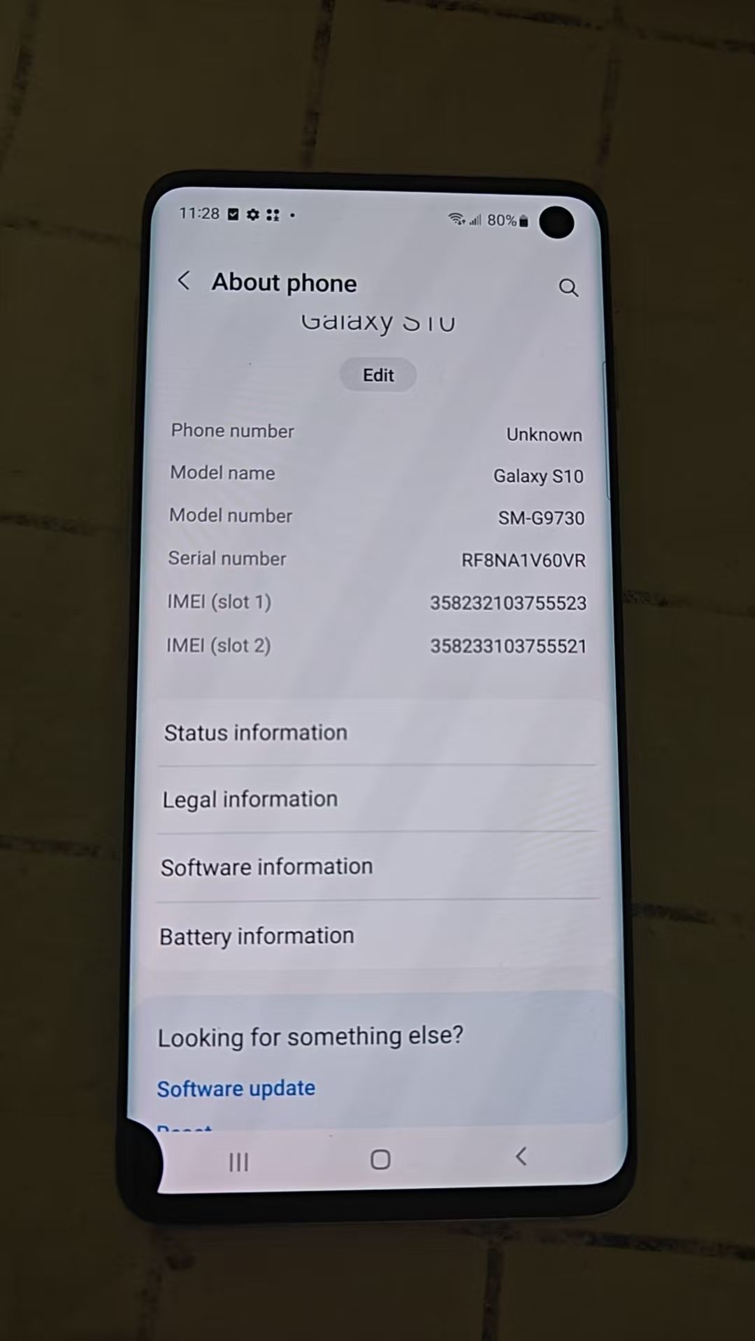 Refurbished Phone Samsung Galaxy S10 6.1 inch 8GB+128GB dual sim 12mp+10mp 3400mah Samsung s10 smartphone