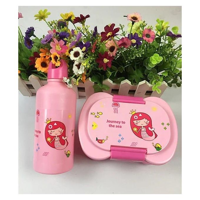 Premium Kids Lunch Boxes and Kids Water Bottles Set – Colorful, Durable & BPA-Free Partitioned Lunchbox with Multiple Compartments, Leak-Resistant Design, and Child-Friendly Water Bottle for School,