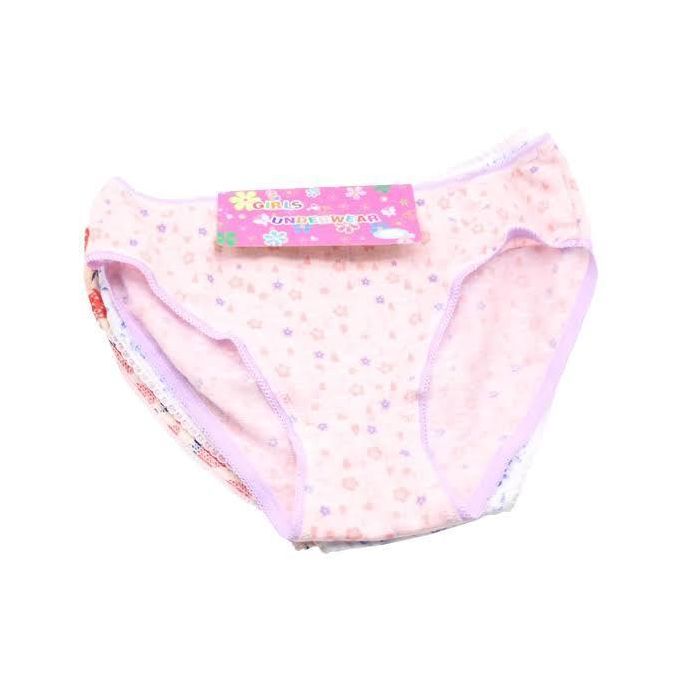 Girls Cotton Underwear Sets (6 Pack) – Classic cotton girls’ panties in assorted designs and colours – similar in quantity and material to the 3D Fashion set.