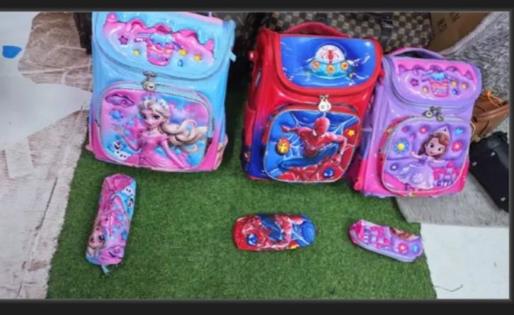 Cartoon-Themed School Backpack – Waterproof Oxford Fabric Kids School Bag with Durable Stitching, Spacious Compartments & Comfortable Padded Straps for Boys and Girls