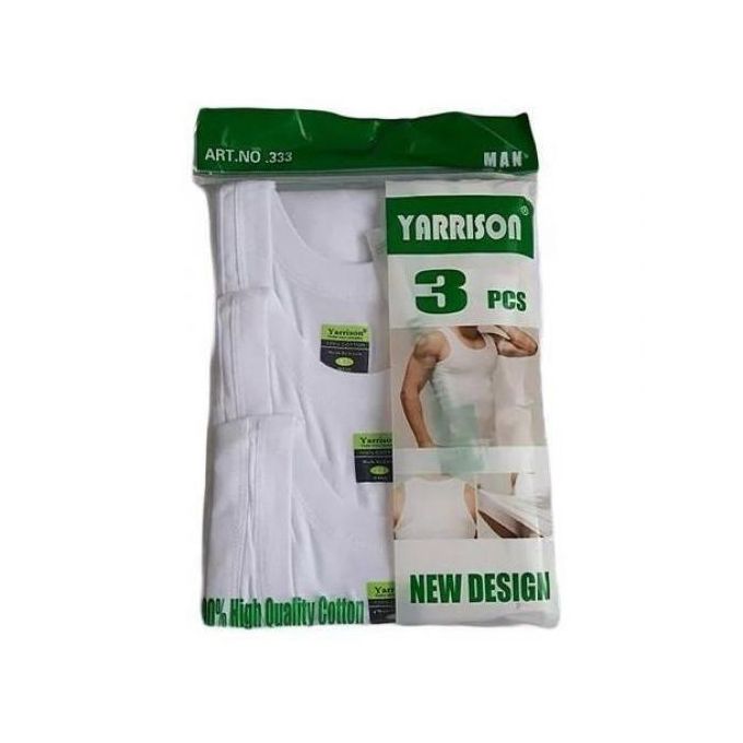 Yarrison 100% Cotton Men's Fitted Vest (3 Pack) – Soft, Breathable Sleeveless Undershirts – Classic White