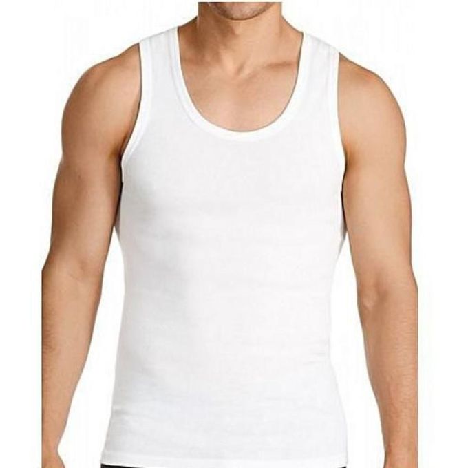 Yarrison 100% Cotton Men's Fitted Vest (3 Pack) – Soft, Breathable Sleeveless Undershirts – Classic White