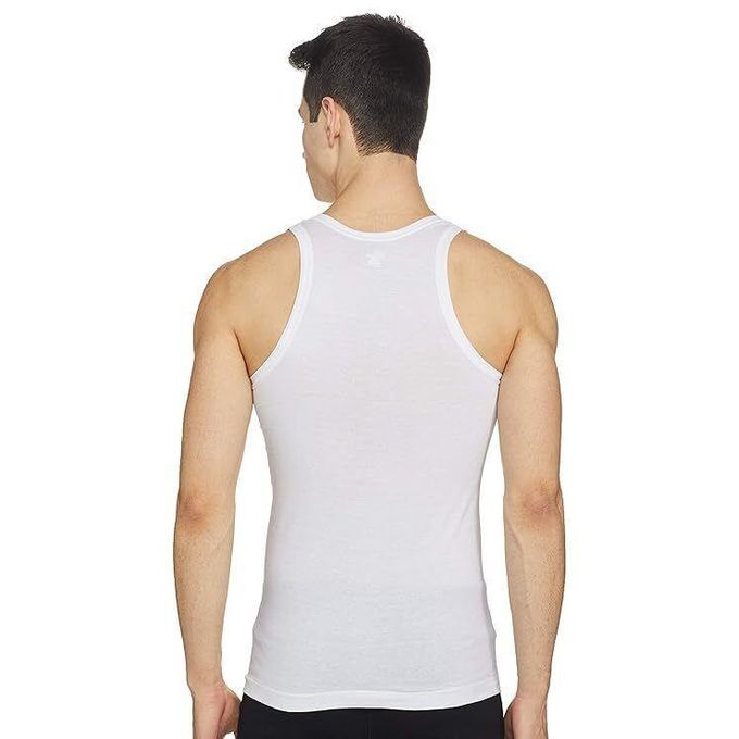 Yarrison 100% Cotton Men's Fitted Vest (3 Pack) – Soft, Breathable Sleeveless Undershirts – Classic White