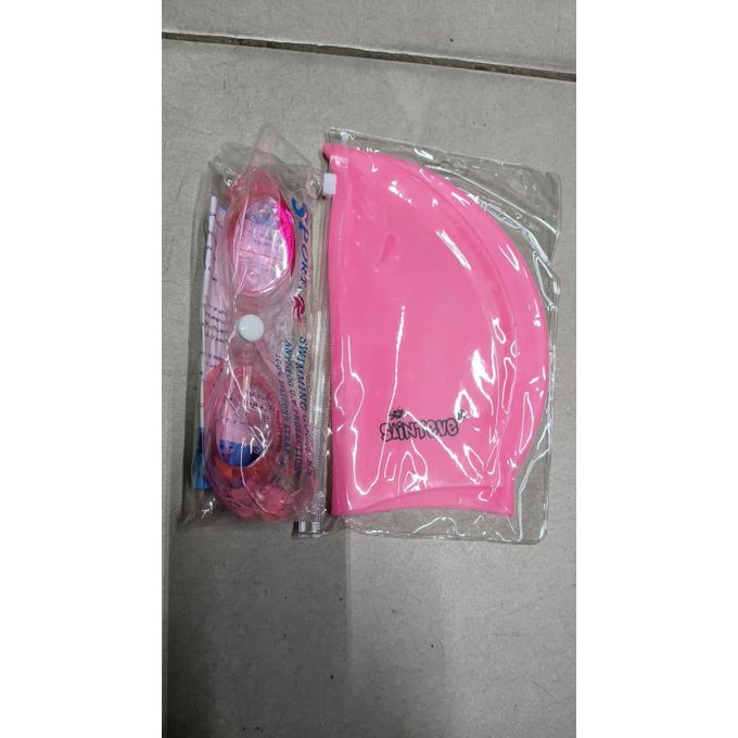 4Pcs/Set Children’s Cartoon Swimming Goggles Set with Swim Cap, Nose Clip & Earplugs – Anti-Fog Protective Swim Gear for Kids