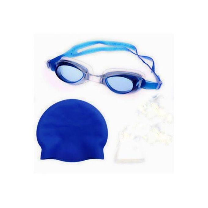 4Pcs/Set Children’s Cartoon Swimming Goggles Set with Swim Cap, Nose Clip & Earplugs – Anti-Fog Protective Swim Gear for Kids