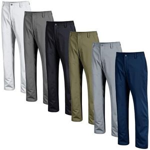 6-Pack Soft Khaki Men’s Slim Fit Trousers | Official & Smart-Casual Wear | Lightweight, Comfortable & Durable Fabric