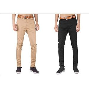 2-Pack Soft Khaki Men’s Slim Fit Trousers | Official & Smart-Casual Wear | Lightweight, Comfortable & Durable Fabric
