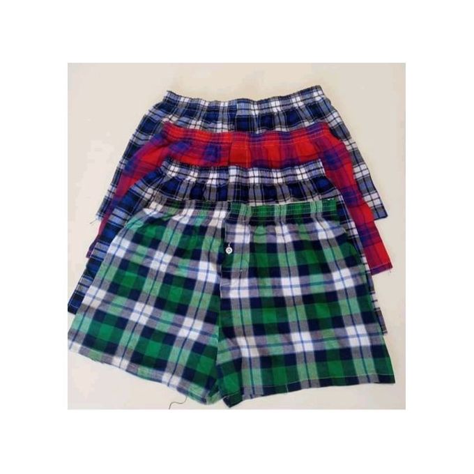 6 Pcs Men’s Pure Cotton Checked Boxers | Finest Quality Breathable Fabric | Soft, Comfortable & Durable Men’s Underwear