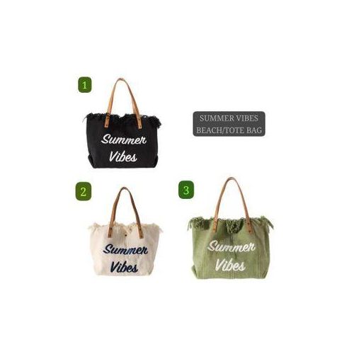 Summer Vibes Tote Bag | Premium Quality Fabric Carry Bag | Lightweight, Spacious, Reusable & Eco-Friendly | Stylish Everyday Tote for Shopping, Travel & Beach