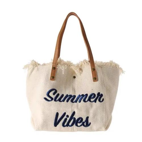 Summer Vibes Tote Bag | Premium Quality Fabric Carry Bag | Lightweight, Spacious, Reusable & Eco-Friendly | Stylish Everyday Tote for Shopping, Travel & Beach
