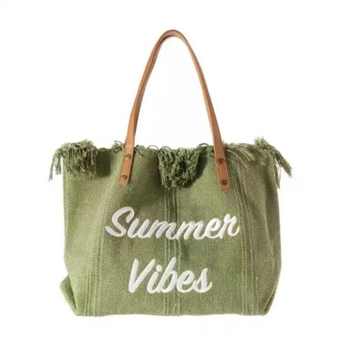 Summer Vibes Tote Bag | Premium Quality Fabric Carry Bag | Lightweight, Spacious, Reusable & Eco-Friendly | Stylish Everyday Tote for Shopping, Travel & Beach