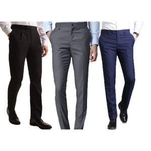 Fashion 3 Turkey Men's Formal Official Trousers Pants - Pack of 3 Premium Tailored Pants for Business, Office, and Formal Occasions with Comfortable Fit, Durable Fabric, and Classic Versatile Colors