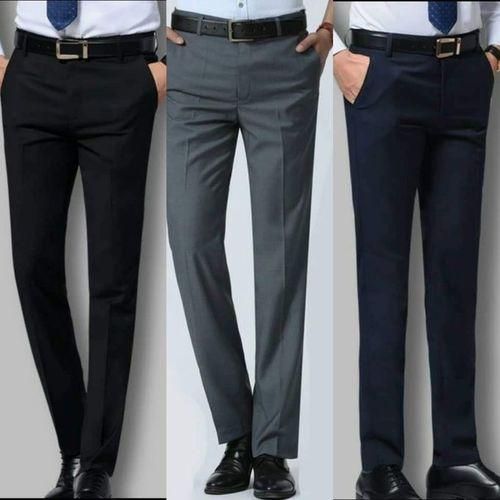 Fashion 3 Turkey Men's Formal Official Trousers Pants - Pack of 3 Premium Tailored Pants for Business, Office, and Formal Occasions with Comfortable Fit, Durable Fabric, and Classic Versatile Colors