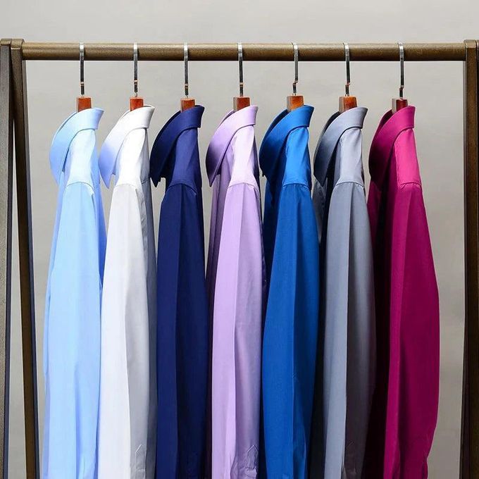 Men’s Fashion 6-Pack Official shirts– Professional & Smart Casual Long-Sleeve Button-Down Shirts, Slim Fit Tailored Cut for Superior Comfort & Style, Classic Solid Colors, Ideal for Office, Bus