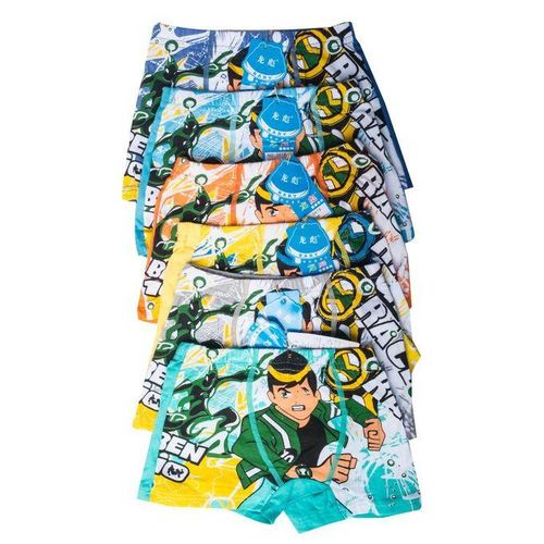 Fashion 6-Piece boys ’ Assorted Print Underwear Set – Premium Soft Cotton Kids Panties, Breathable Comfort Briefs & Hot Pant, Stretchy Waistband, Cute Cartoon & Floral Designs, Everyday Innerwear