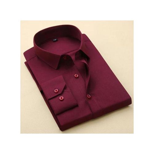 Men’s Fashion 1-Pack Official Shirts – Professional & Smart Casual Long-Sleeve Button-Down Shirts, Slim Fit Tailored Cut for Superior Comfort & Style, Classic Solid Colors, Ideal for Office, Bus