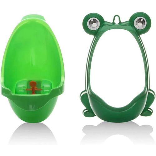 Cute Frog Potty Training Urinal for Baby Boys – Wall-Mounted Portable Toddler Training Urinal with Removable Bowl, Splash-Proof Design & Strong Suction Cups