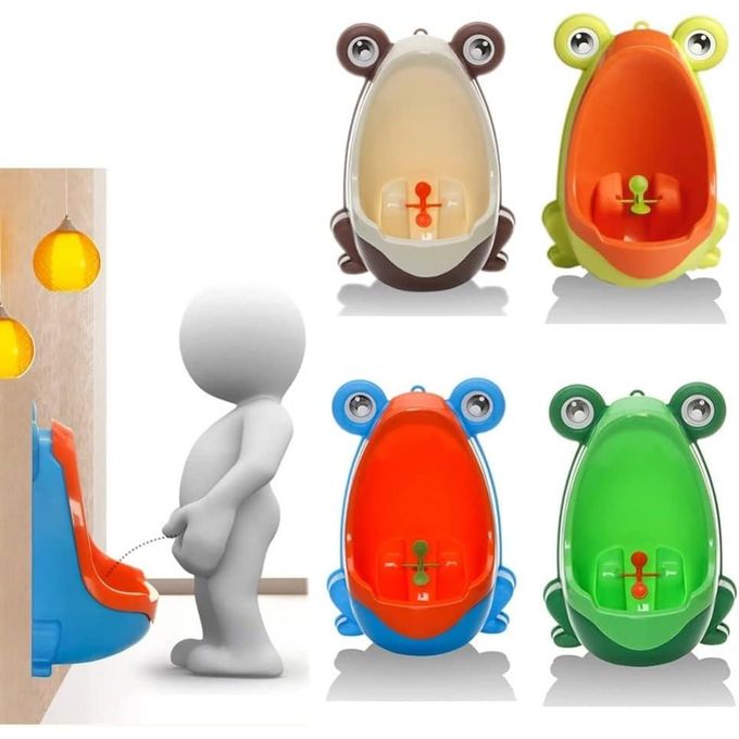Cute Frog Potty Training Urinal for Baby Boys – Wall-Mounted Portable Toddler Training Urinal with Removable Bowl, Splash-Proof Design & Strong Suction Cups