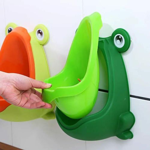 Cute Frog Potty Training Urinal for Baby Boys – Wall-Mounted Portable Toddler Training Urinal with Removable Bowl, Splash-Proof Design & Strong Suction Cups