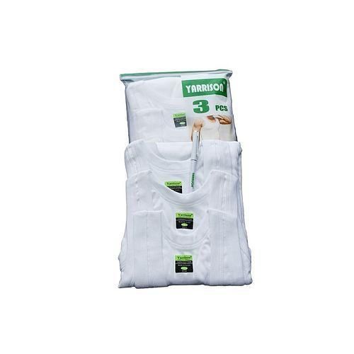 YARRISSON Men’s White Cotton Vests (Pack of 3) – All White, Soft, Breathable & Durable Everyday Innerwear