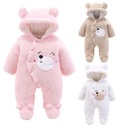 Baby Warm Heavy fashion Long Sleeve Cartoon Themed Hooded Rompers
