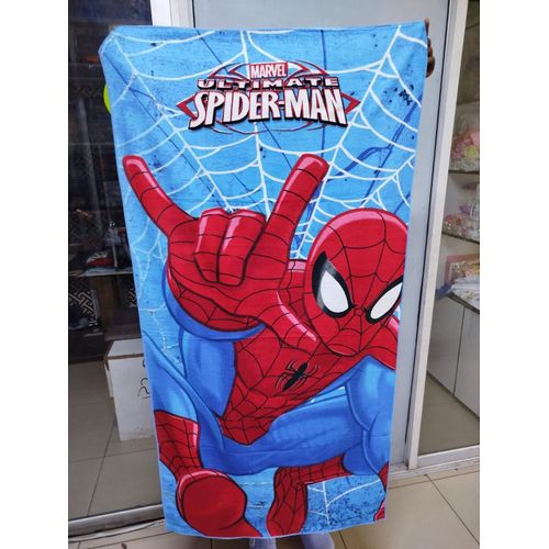 COTTON Premium Kids Character Beach & Bath Towels - Ultra Soft Microfiber Swimming Wrap - Assorted Cartoon Editions (Stitch, Frozen, Marvel ,Kitty ,Spiderman,Batman,Sofia,Sonic etc