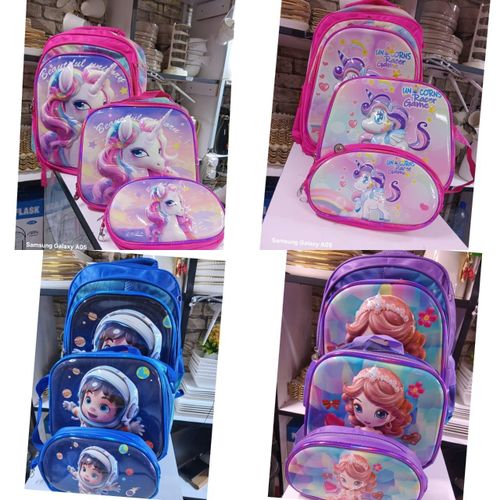 3 in 1Cartoon-Themed School Backpack – Waterproof Oxford Fabric Kids School Bag with Durable Stitching, Spacious Compartments & Comfortable Padded Straps for Boys and Girls