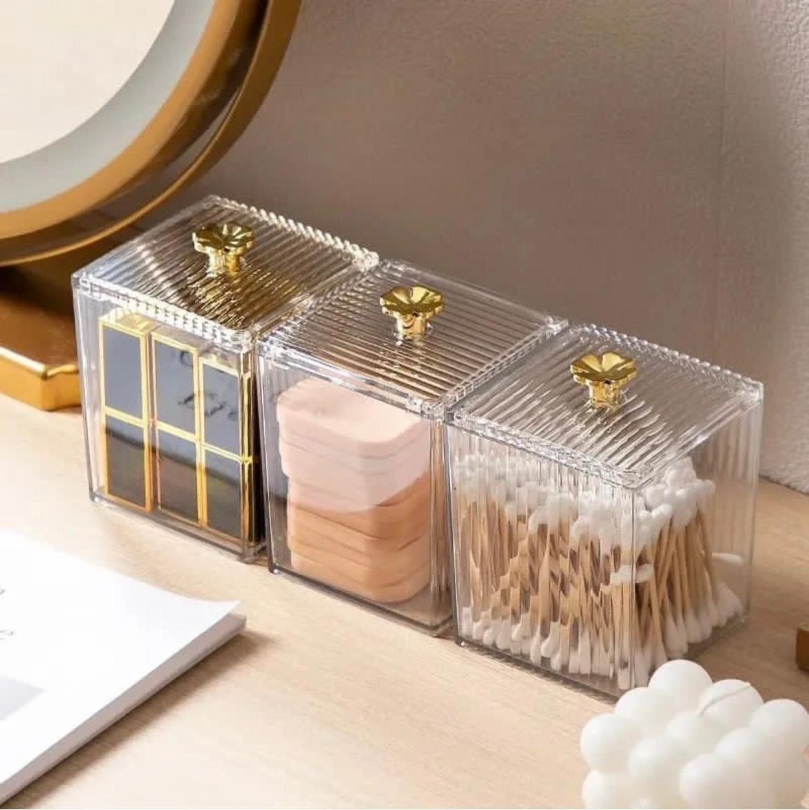Single  Multifunction Makeup Cotton Pad Storage Box