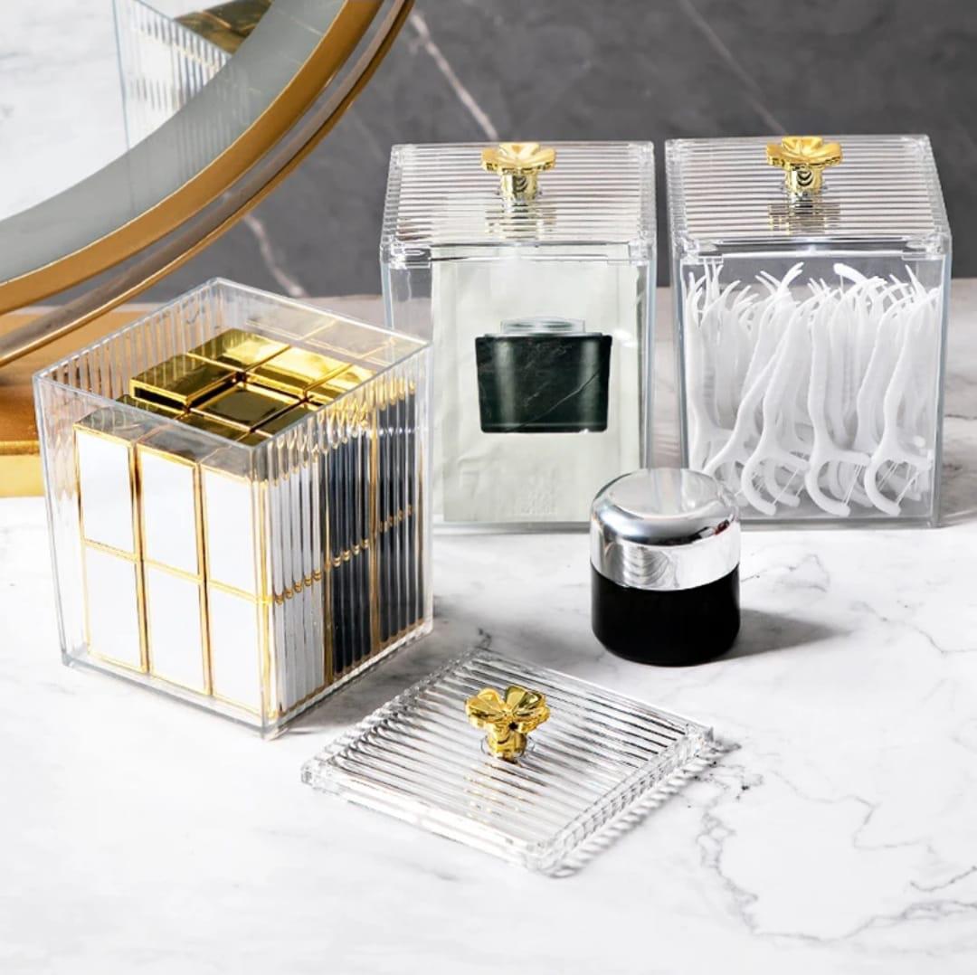 Single  Multifunction Makeup Cotton Pad Storage Box