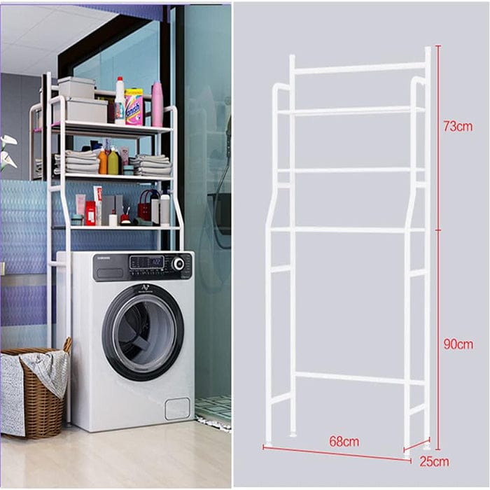Metallic over the toilet rack