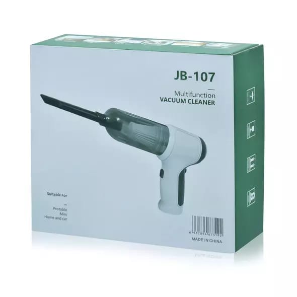 Strong suction JB-107 multifunctional 3in1 vacuum cleaner with both blow or suck options, lightweight design, portable and versatile, perfect for home, car, and office cleaning, easy to operate and ma