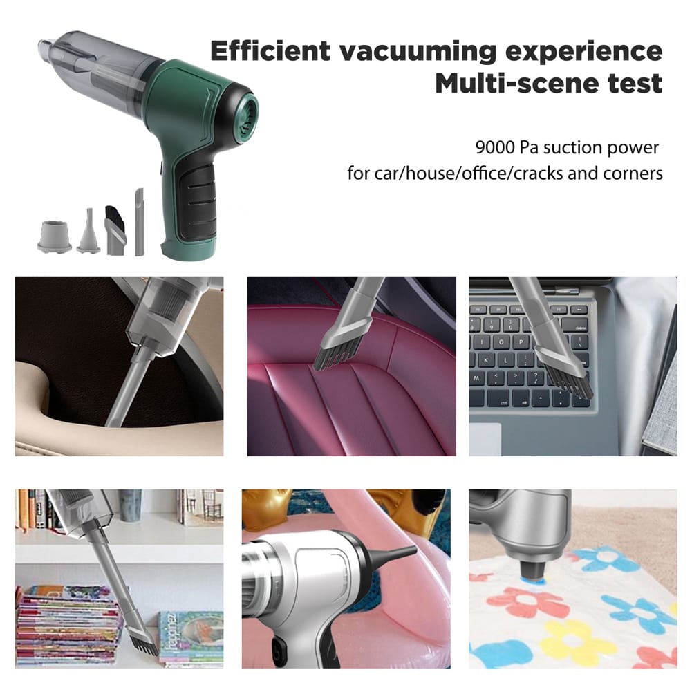 Strong suction JB-107 multifunctional 3in1 vacuum cleaner with both blow or suck options, lightweight design, portable and versatile, perfect for home, car, and office cleaning, easy to operate and ma