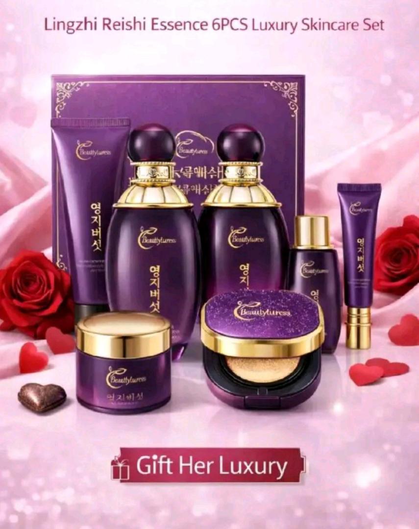 [100% ORIGINAL ] Korean  Mushroom SKIN-CARE Package/Set.. LINGZHI Mushroom Package ,Set of 6 Products.(DISCOUNTED)