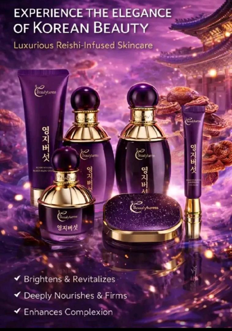 [100% ORIGINAL ] Korean  Mushroom SKIN-CARE Package/Set.. LINGZHI Mushroom Package ,Set of 6 Products.(DISCOUNTED)