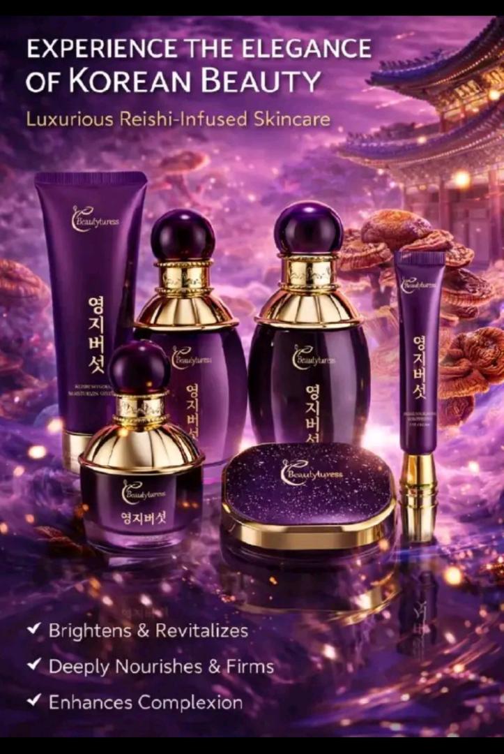 [100% ORIGINAL ] Korean  Mushroom SKIN-CARE Package/Set.. LINGZHI Mushroom Package ,Set of 6 Products.(DISCOUNTED)