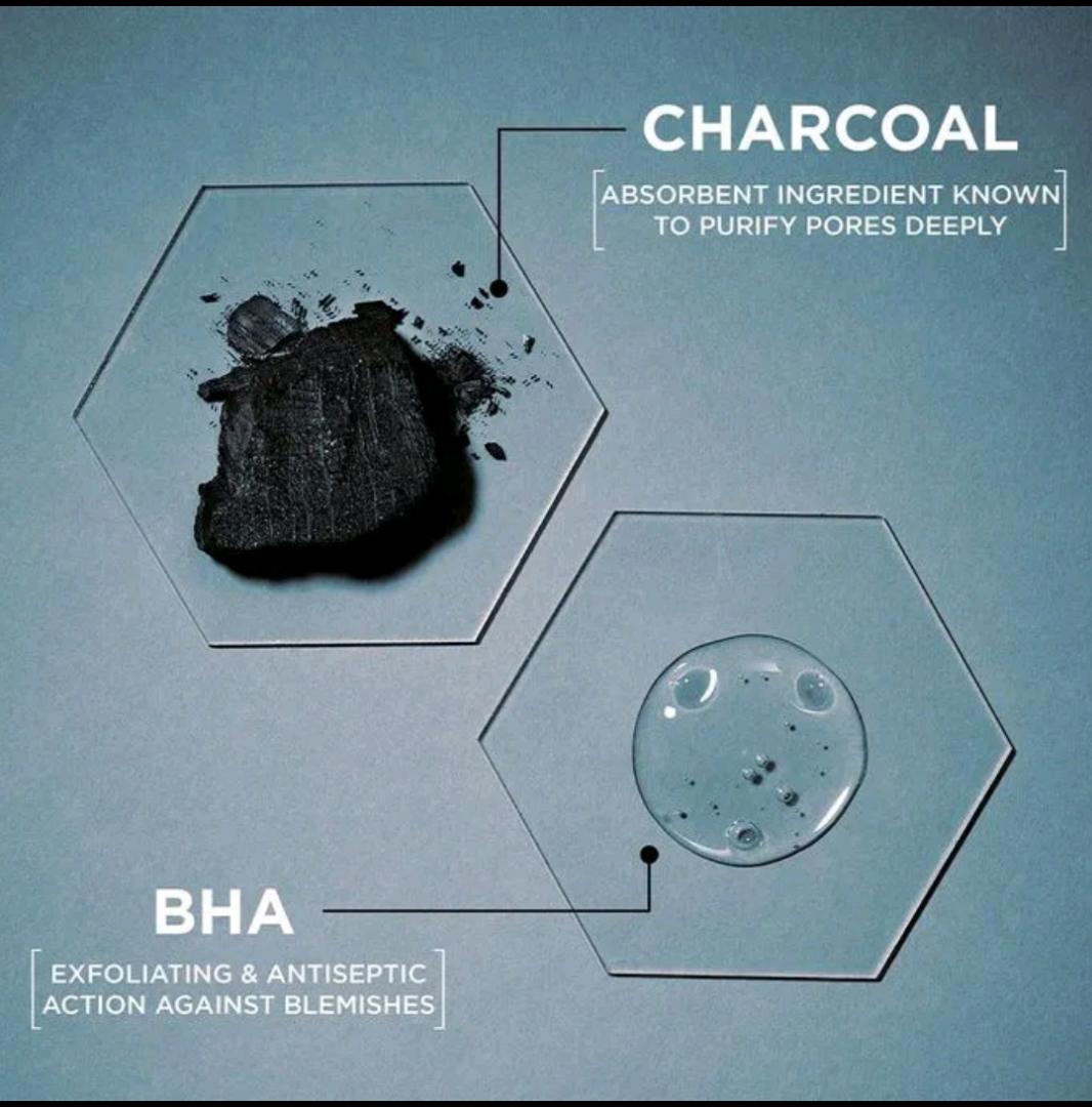 Original  Brand of Garnier Pure Active 3 in 1 Charcoal anti-blackhead  Mask Wash Scrub  50 ml