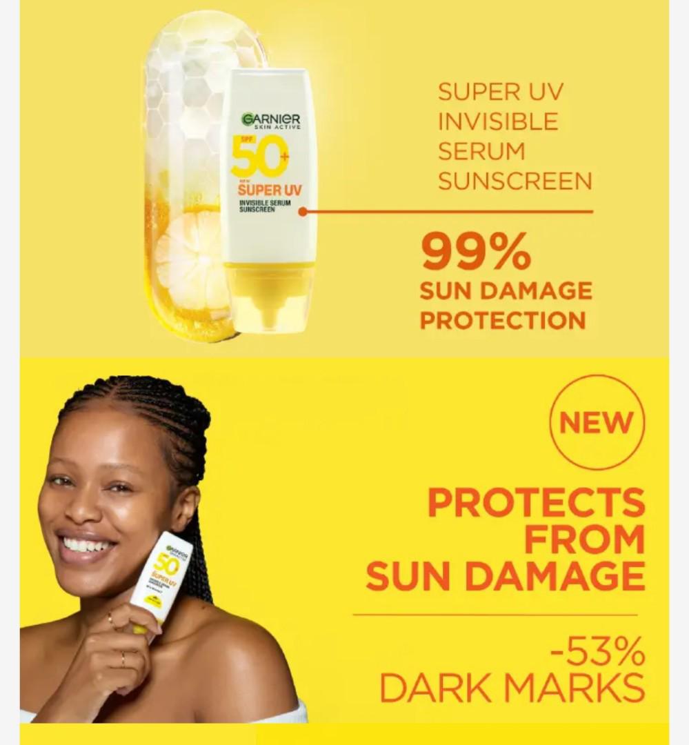[100% ORIGINAL] Garnier Super UV Invisible Sunscreen SPF 30 50 ML.[DISCOUNTED]