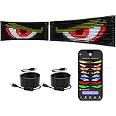 Devil Eyes LED Display Car Sign – Bluetooth USB Programmable Message Matrix Panel