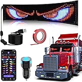 Devil Eyes LED Display Car Sign – Bluetooth USB Programmable Message Matrix Panel