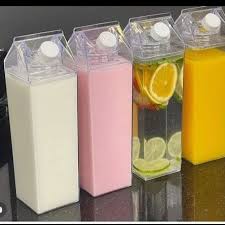 500ml Milk Bottle – Reusable BPA-Free Milk & Beverage Storage Bottle,Transparent design for quick visibility