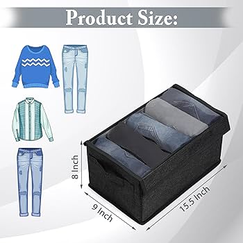 Hot sale! Dust proof Transparent cover Foldable clothes organizer now available- Foldable Fabric Clothes Storage Box with Lid – Closet Organizer for Jeans & Blankets