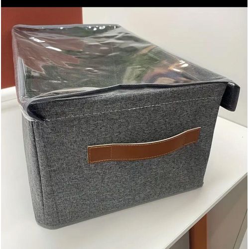 Hot sale! Dust proof Transparent cover Foldable clothes organizer now available- Foldable Fabric Clothes Storage Box with Lid – Closet Organizer for Jeans & Blankets