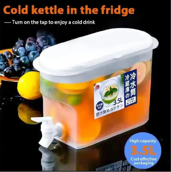*Back in stock* 🎊🎊🎊🥳 *3.5L table top or fridge juice container with dispenser tap *ideal and convenient for use durable made of the best quality environment friendly it!*