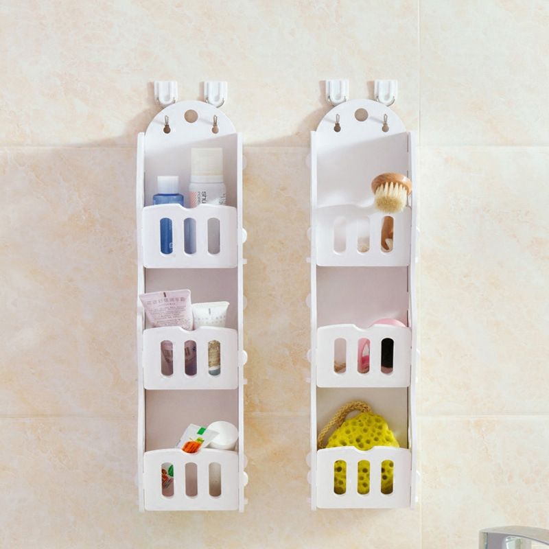 Hanging 3 tier multipurpose organizerThe storage rack is suitable to be placed in the hall, living room, bed room, balcony, etc. -It is very easy to install and space-saving. -Turn chaos into integri