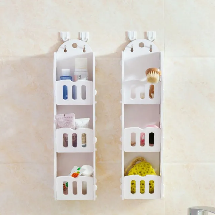 Hanging 3 tier multipurpose organizerThe storage rack is suitable to be placed in the hall, living room, bed room, balcony, etc. -It is very easy to install and space-saving. -Turn chaos into integri